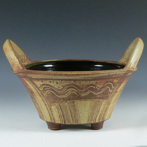 Michael Casson - Handled bowl, dry ash glaze