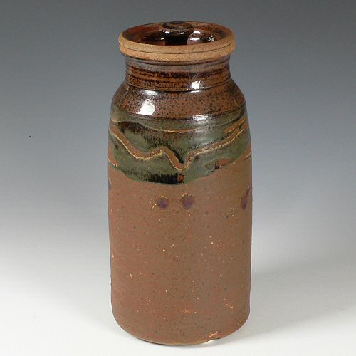 Michael Casson - Tall landscape lidded jar