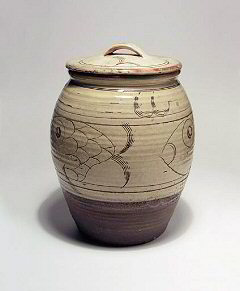 Robert Blatherwick bread crock, Winchcombe Pottery, 1941