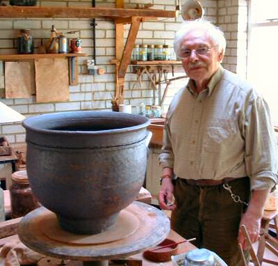 Peter Stoodley with one of his garden pots