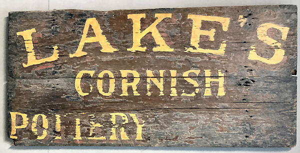 Old Lake's Pottery sign