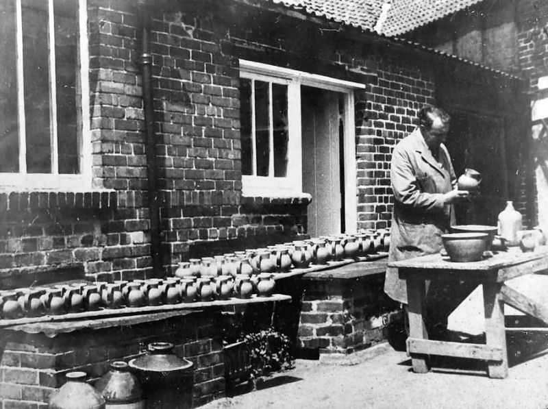 Truro Pottery - Jugs drying