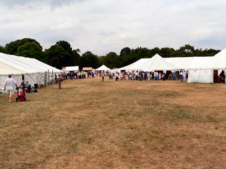 View of the potters tents