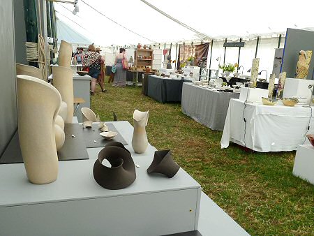 Inside the Lucie Rie tent