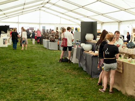 Inside the David Leach tent