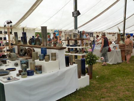 Inside the Lucie Rie tent