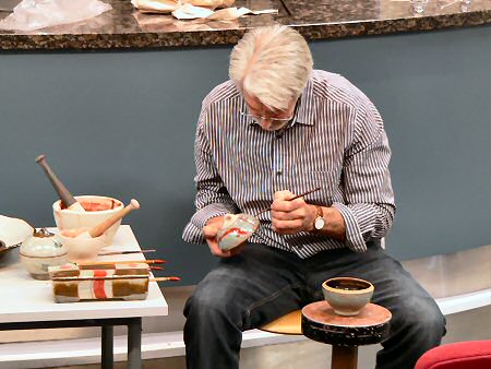 David Frith decorating with enamels