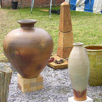 Pots on display