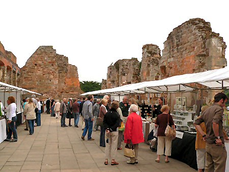 stalls in the abbey ruins