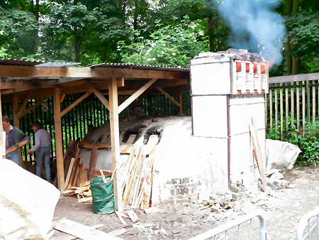 The anagama kiln at Rufford