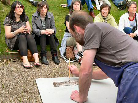Paul Young demonstrating