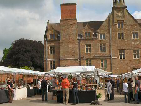 Stalls amongst the abbey ruins