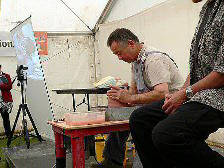 John Jelfs demonstrating