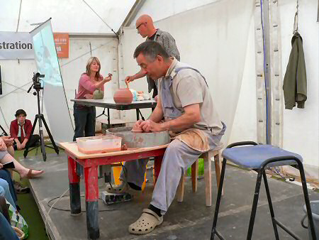 John Jelfs demonstrating