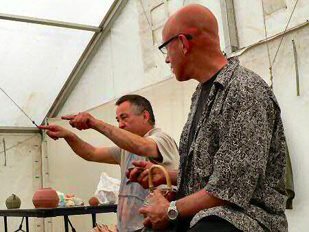 John Jelfs demonstrating