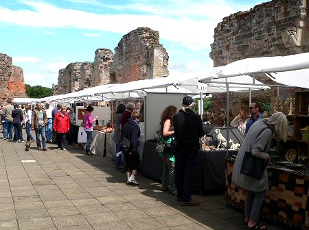 Stalls in the abbey ruins