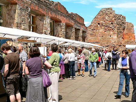 Stalls in the abbey ruins
