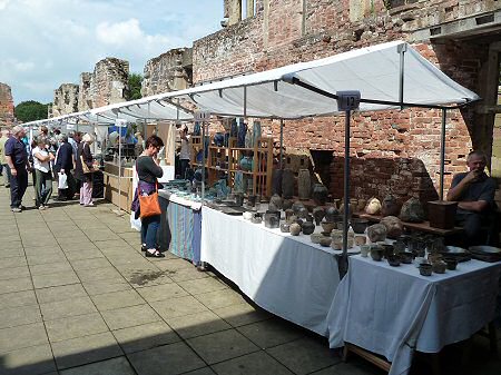 Stalls in the abbey ruins