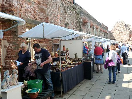 Stalls in the abbey ruins