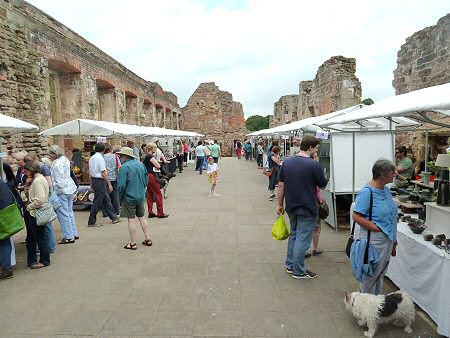 Stalls in the abbey ruins