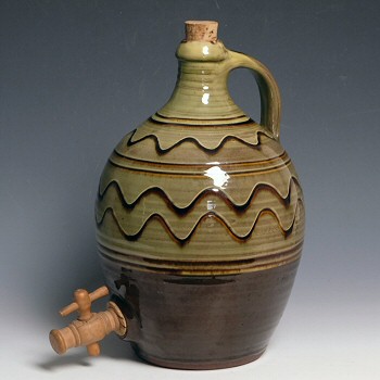 Ray Finch - Green  earthenware cider jar