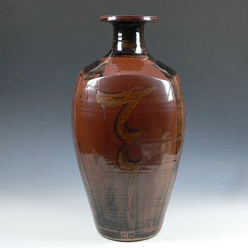 David Leach massive floor vase