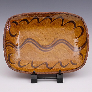 David Leach slipware dish