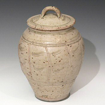 Stoneware jar made in 1979.