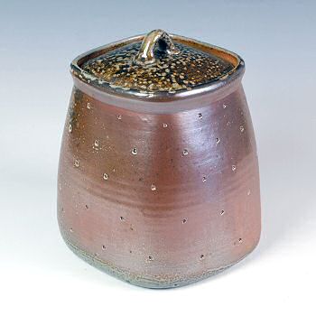 Large squared lidded jar