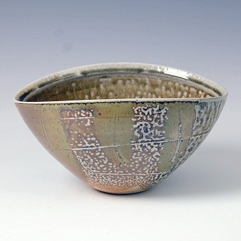 Oval salt glazed bowl