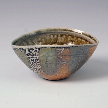 Oval salt glazed bowl