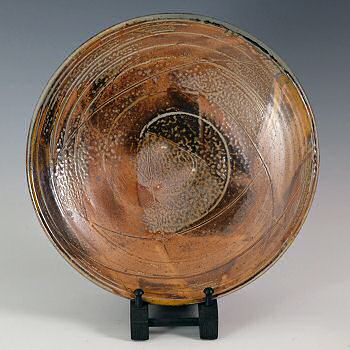 Large wood fired salt glazed dish