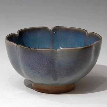 Charles Vyse chun glazed lobed bowl