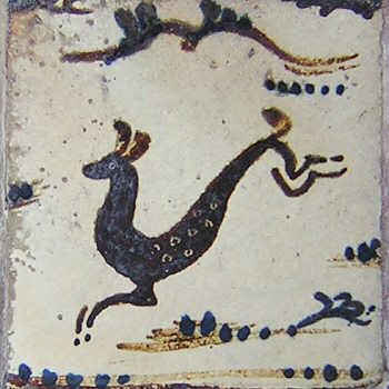 Bernard Leach tile - Deer