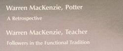Warren MacKenzie, Potter - A Retrospective : University of Minnesota