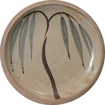 Leach Pottery willow tree plate probably decorated by Bernard Leach