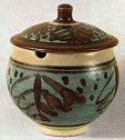 Decorated lidded pot