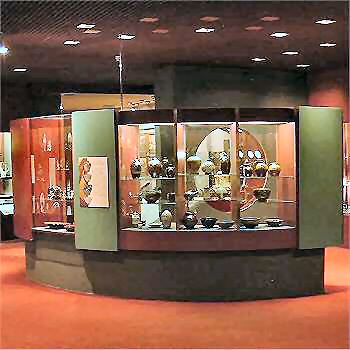 View of one of the display cabinets