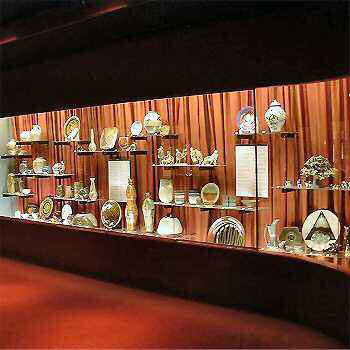 View of the Later 20th century Studio Ceramics cabinet