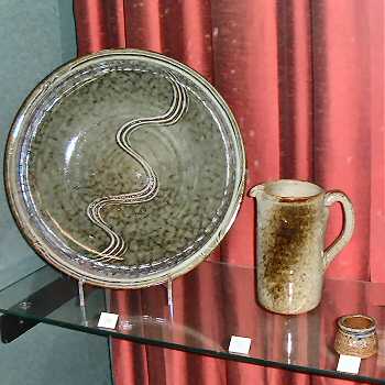 Ray Finch charger, and Rene Terras jug