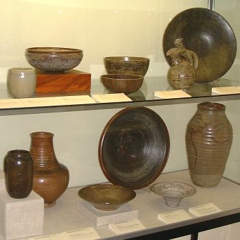 Selection of pots including work by Nathalie Krebs, Bode Willumsen and Seraphin Soudbinine.