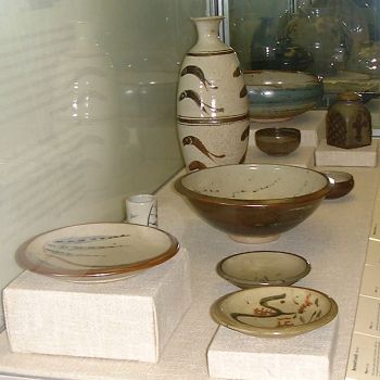 Pots by Reginald Wells, the Martin brothers and Shoji Hamada