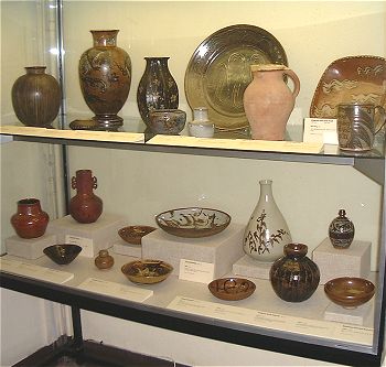 Pots by Reginald Wells, the Martin brothers and Shoji Hamada