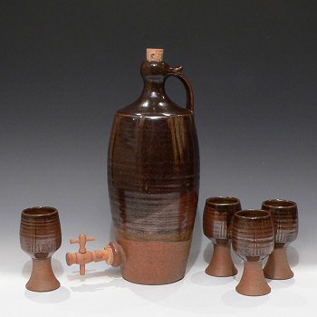 Roger Cockram - Early Mead Set - Jar with 6 vessels