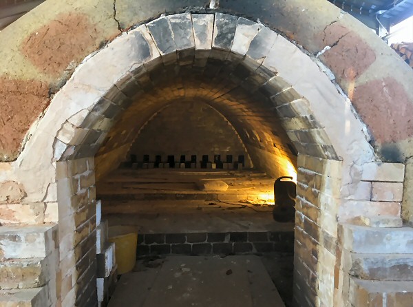 Inside the tunnel kiln