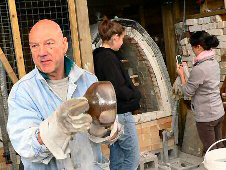 Jack explaining to visitors