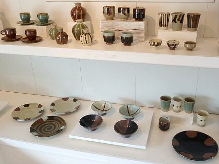 Hamada pottery standardware for sale in the showroom