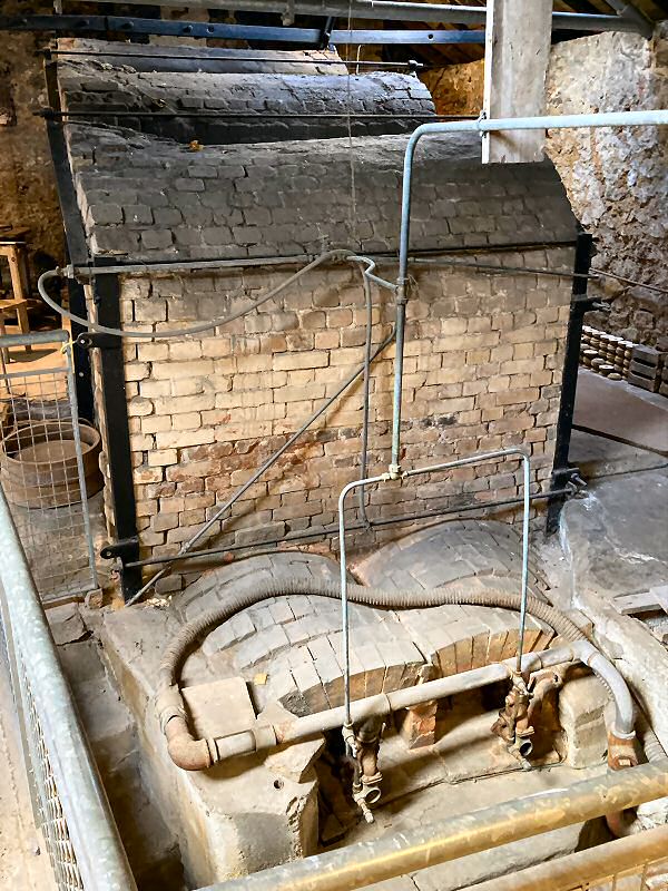 The oil burners that heated the old climbing kiln