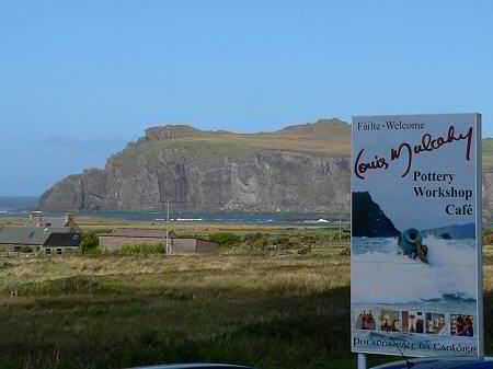 Louis Mulcahy Pottery with the Dingle coast behind