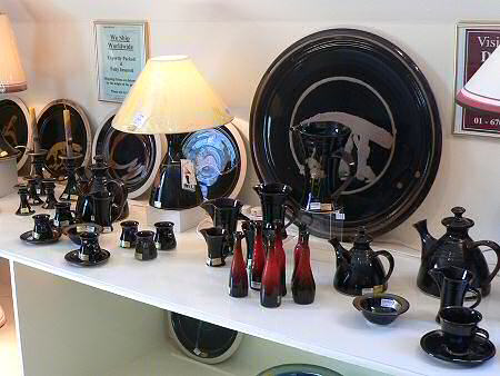 Pots for sale in the showroom